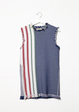 Raw Edge Stripe Tunic