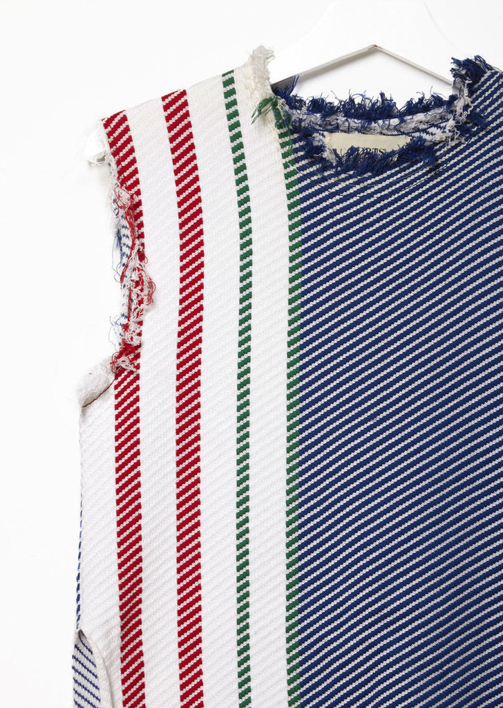 Raw Edge Stripe Tunic