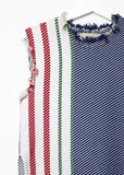 Raw Edge Stripe Tunic