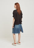 Wash Black Flutter Tee