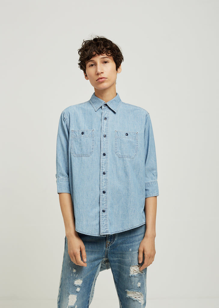 Overlap Chambray Shirt