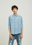 Overlap Chambray Shirt