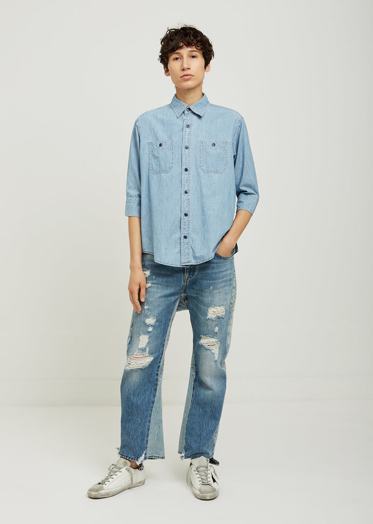 Overlap Chambray Shirt