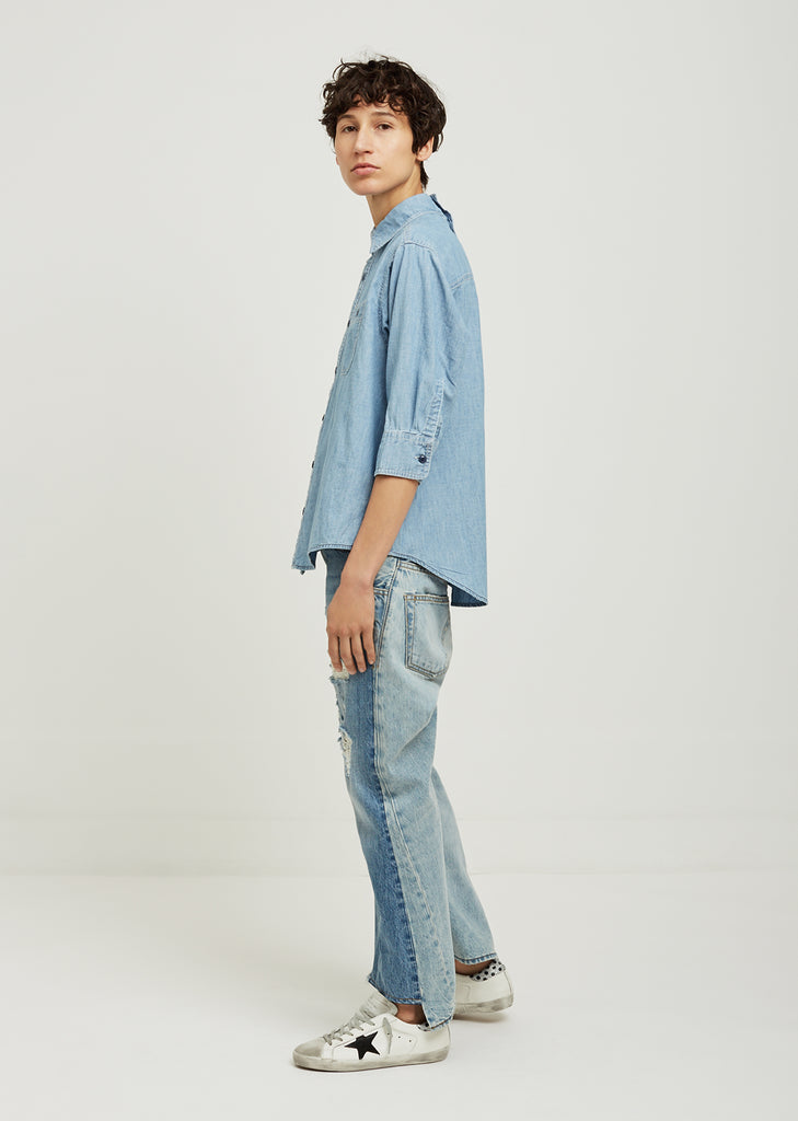 Overlap Chambray Shirt