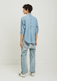 Overlap Chambray Shirt