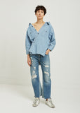Overlap Chambray Shirt