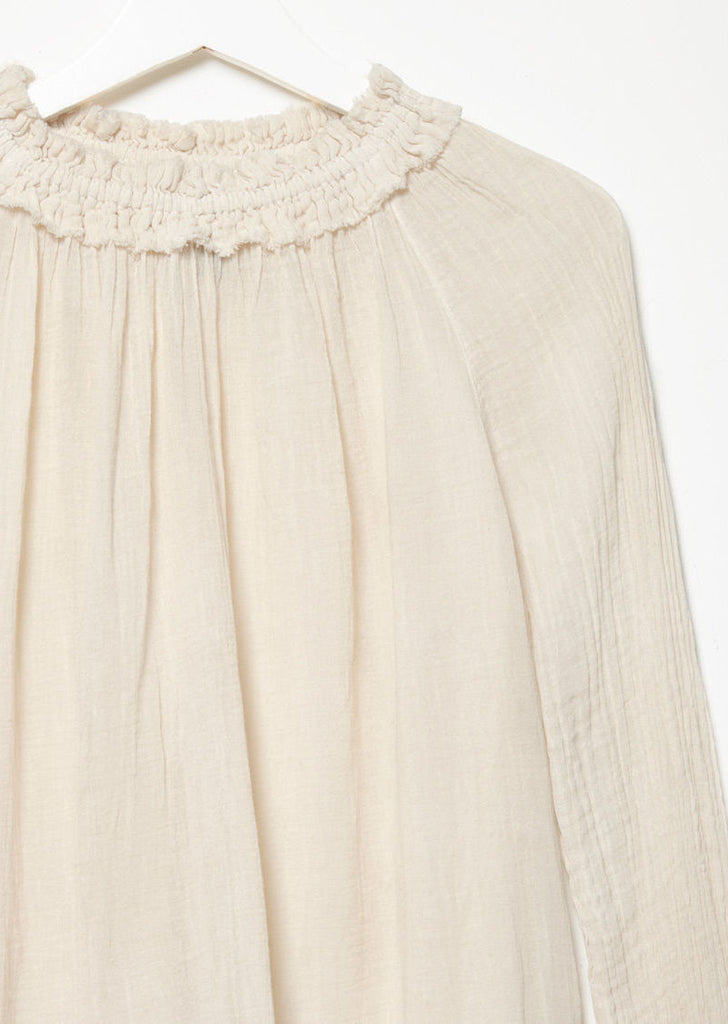 Shirred Collar Blouse