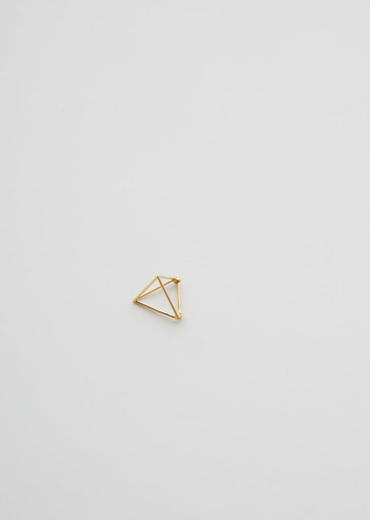 10MM 3D TRIANGLE EARRING