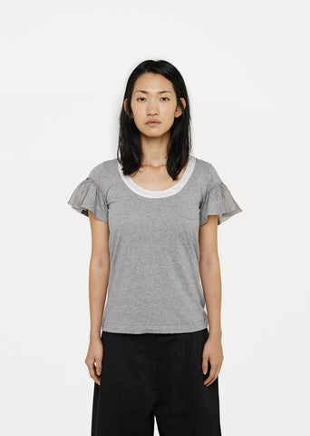 Flutter-Sleeve Knit Tee