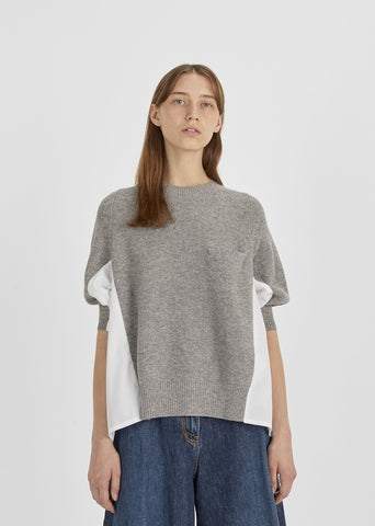Shirting Back Knit Pullover
