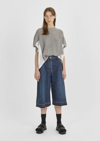 Wide Leg Denim Culottes