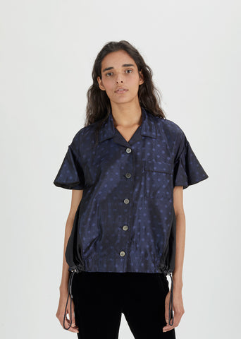 Cupro Stripe and Jacquard Shirt