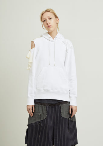 Sweat Ruffle Side Hoodie