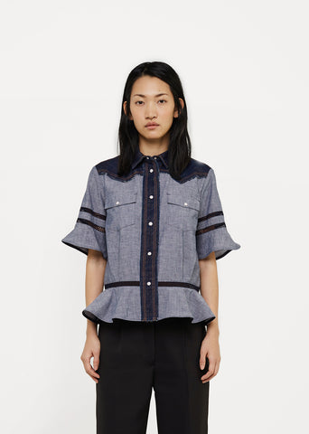 Dungaree Peplum Shirt