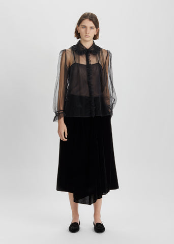 Three Panel Velvet Skirt