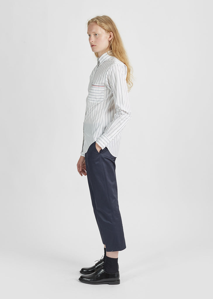 Oversized Pointed Collar Shirt