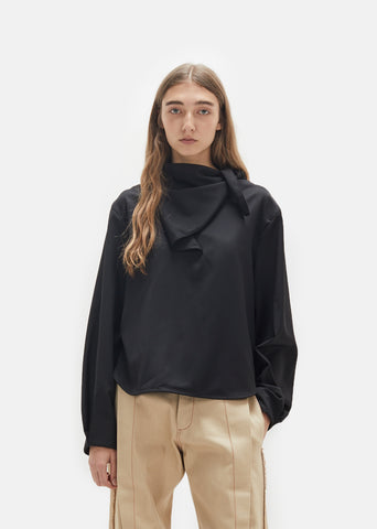 Handkerchief Wool Gabardine Blouse