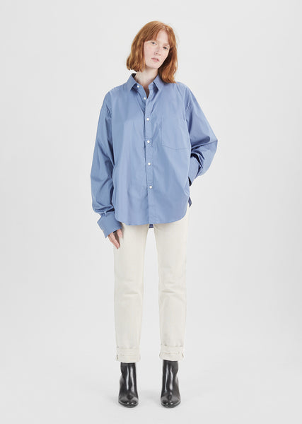 VETEMENTS ブルーコットンシャツ 20242013150_346a362b8eca204bd3