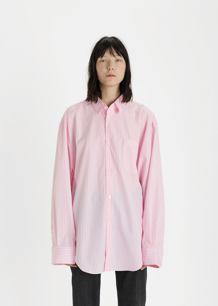 X Comme des Garçons Striped Oversized 80's Shirt
