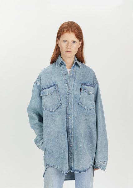 Heavy Denim Shirt - X-Small / Blue