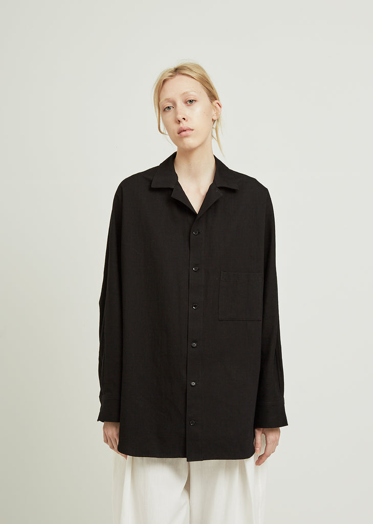 Soft Twill Wide Sleeve Blouse