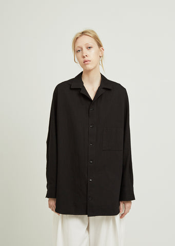 Soft Twill Wide Sleeve Blouse