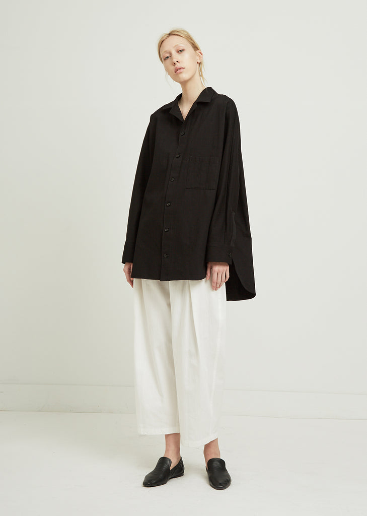 Soft Twill Wide Sleeve Blouse