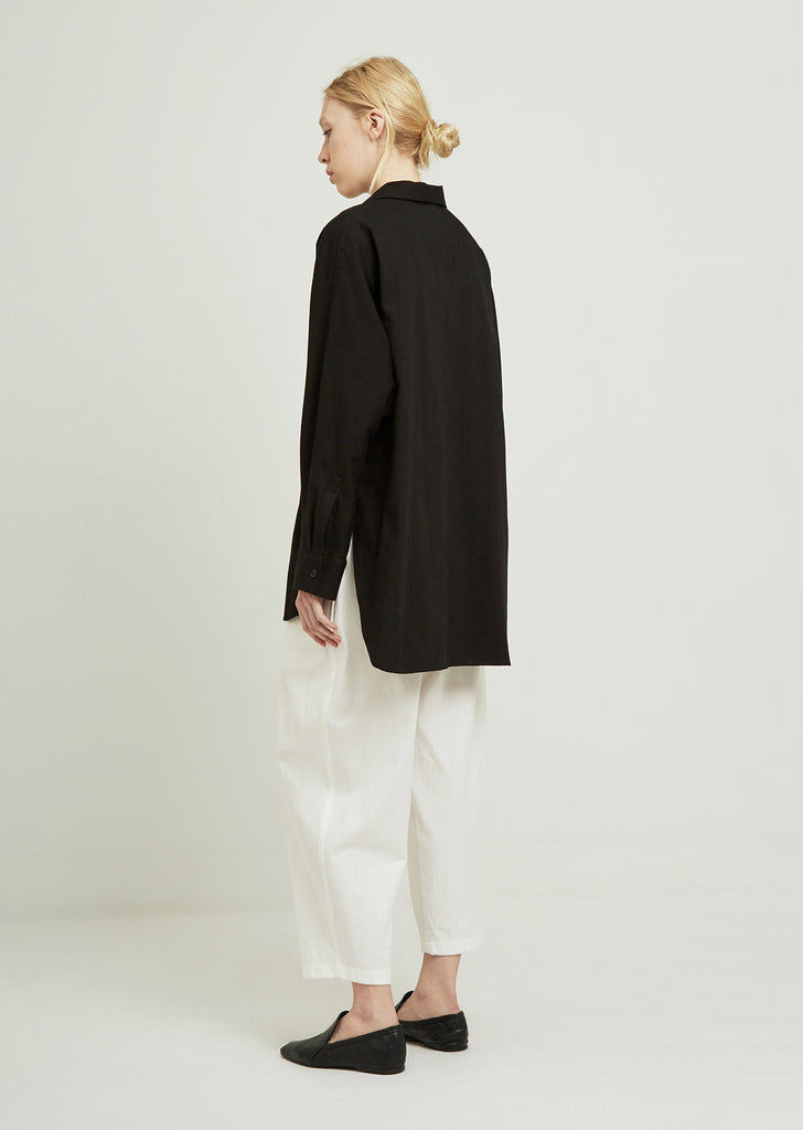 Soft Twill Wide Sleeve Blouse