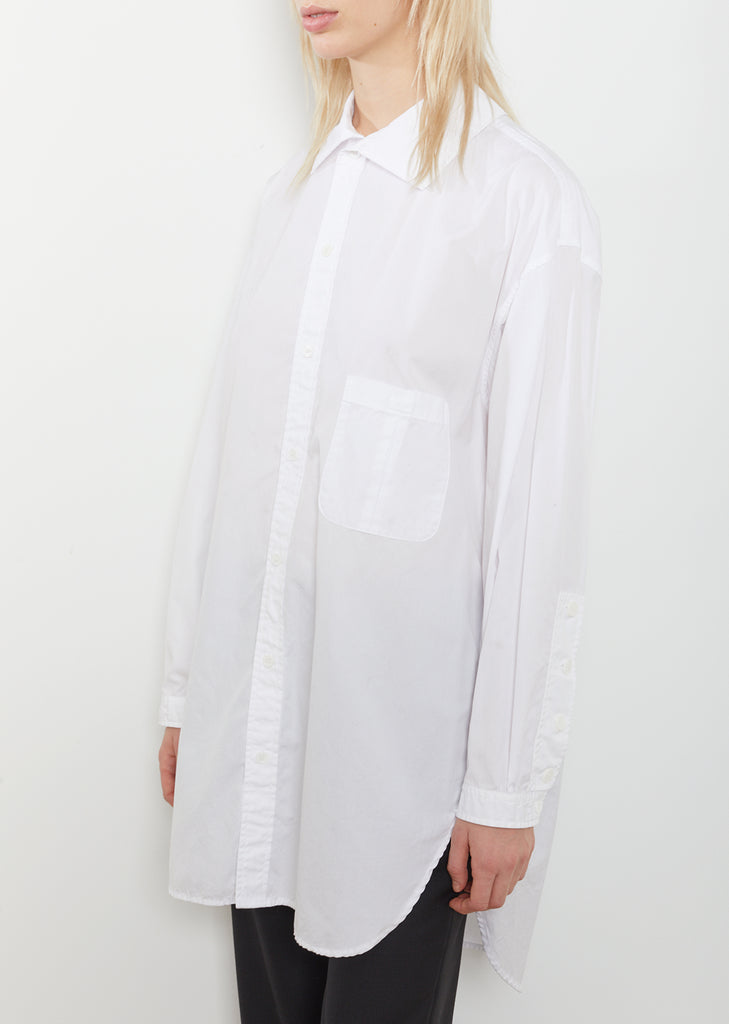 Cotton Open Collar Shirt