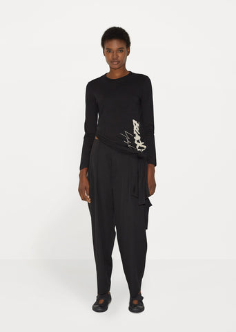 Rucked Gabardine Pant
