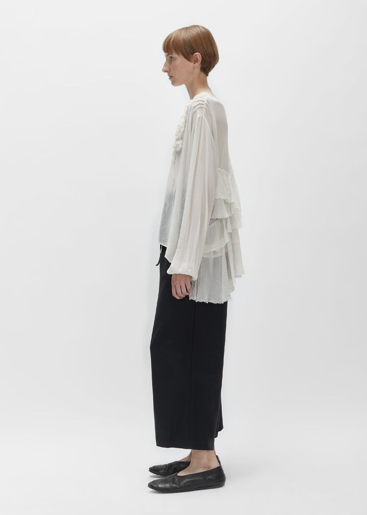 Flower Embroidery Blouse