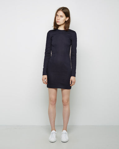 Fitted Denim Terry Dress