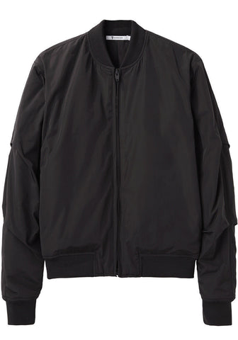 Nylon Quilted Bomber Jacket