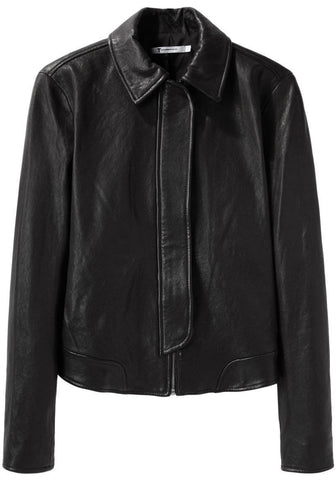 Washed Leather Bomber