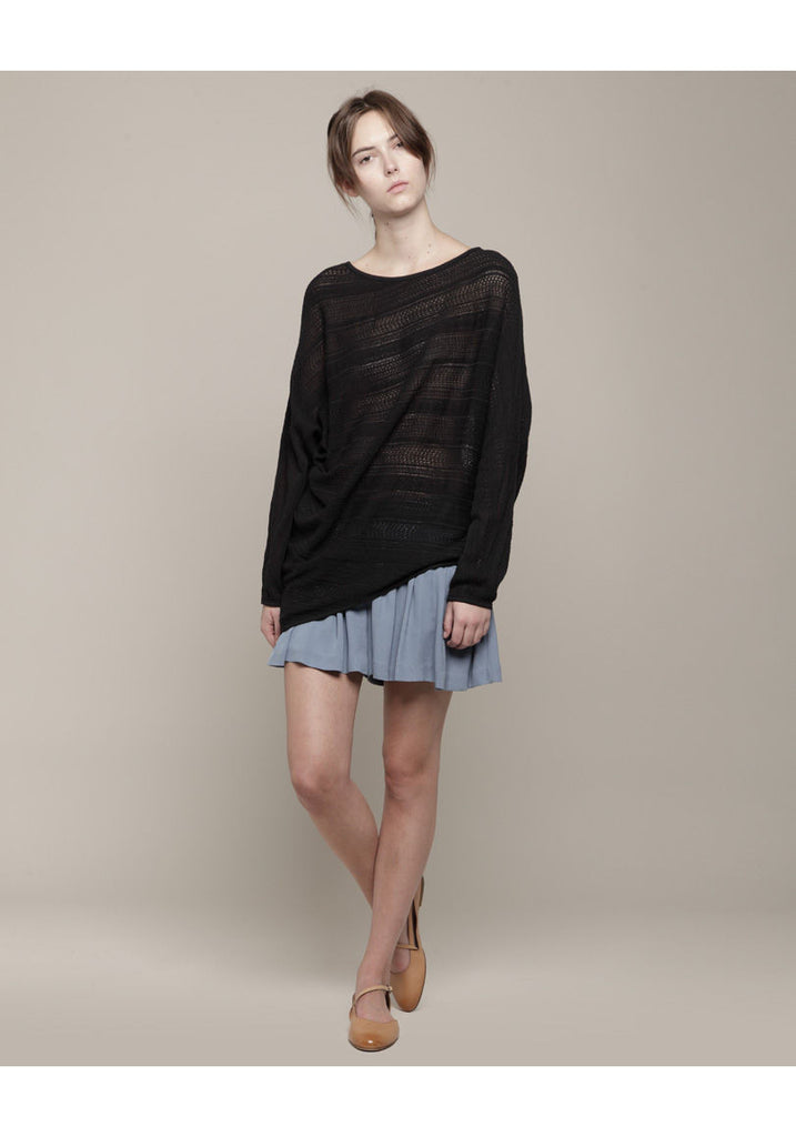Asymmetric Pointelle Tunic