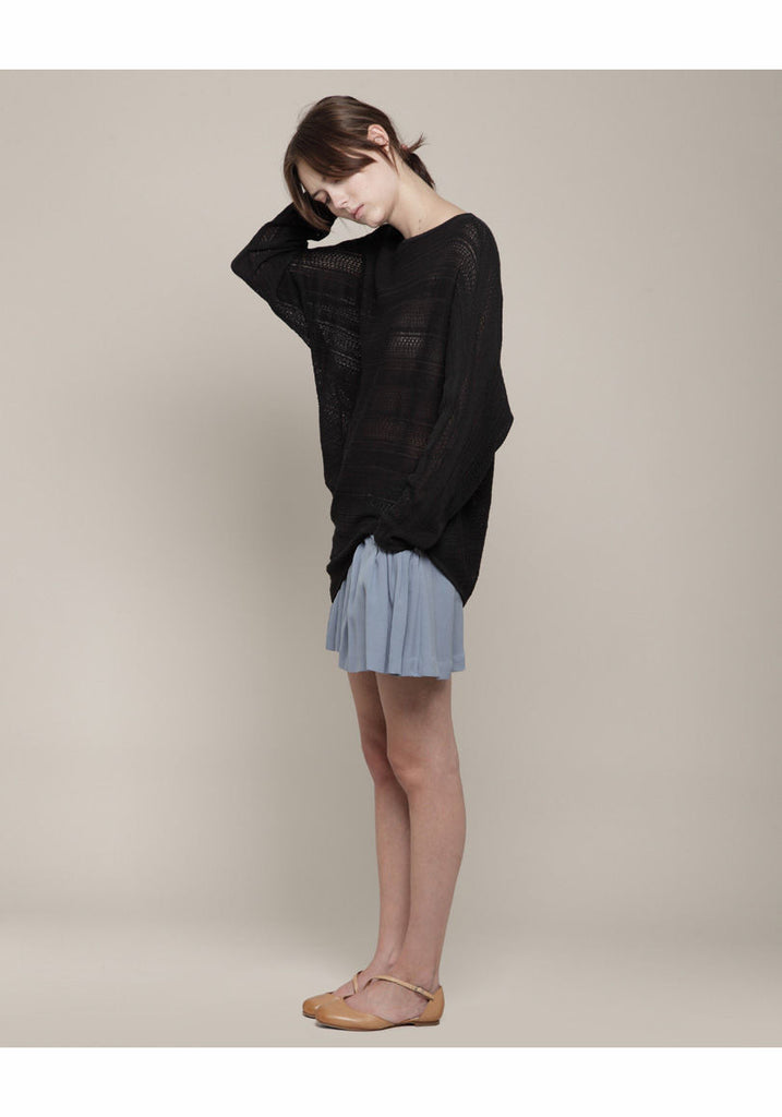 Asymmetric Pointelle Tunic