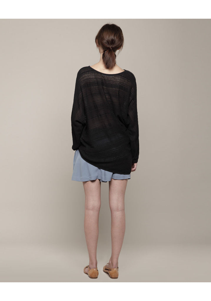 Asymmetric Pointelle Tunic