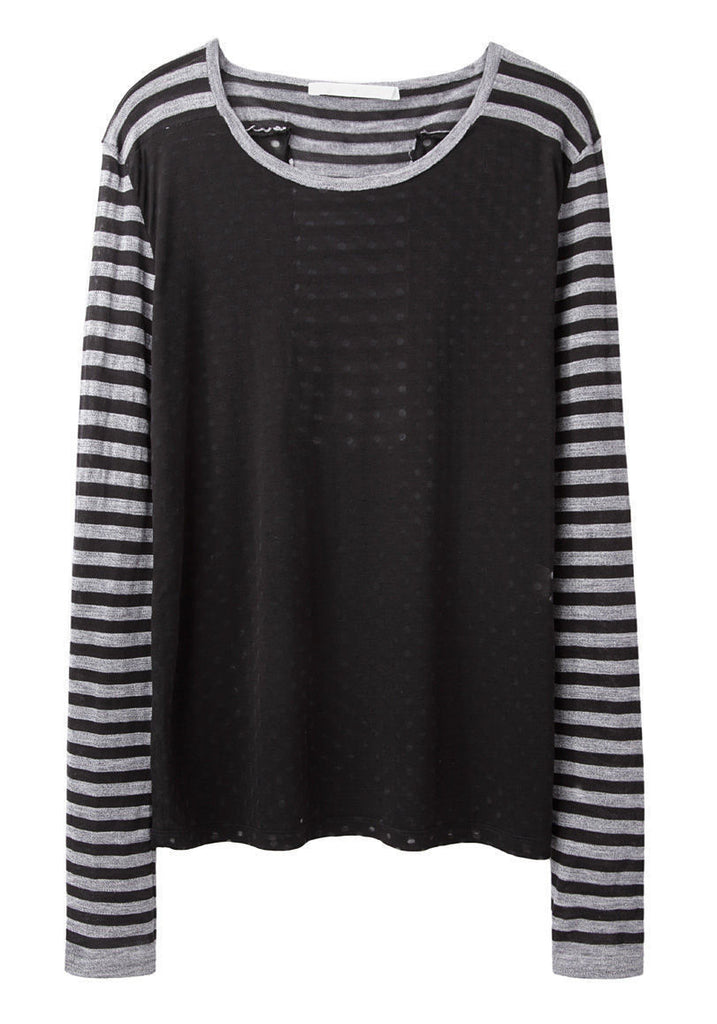 Contrast Print Sweater