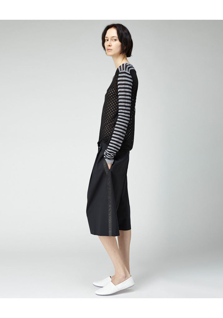 Contrast Print Sweater