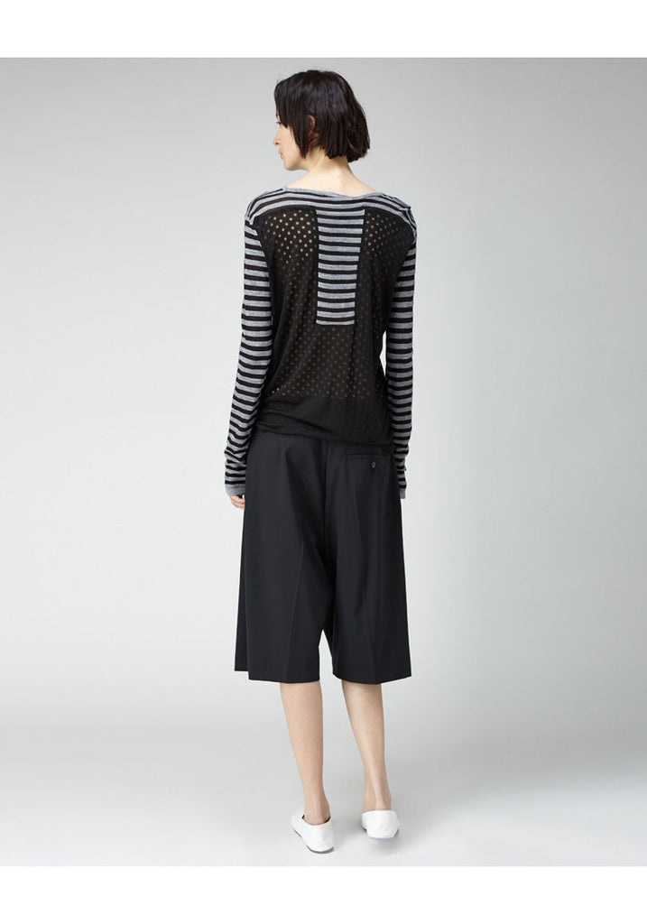 Contrast Print Sweater