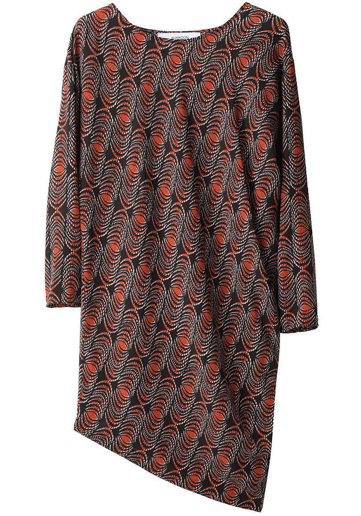 Diagonal Draped Dress