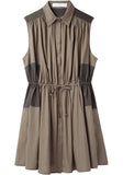 Drawstring Shirt Dress