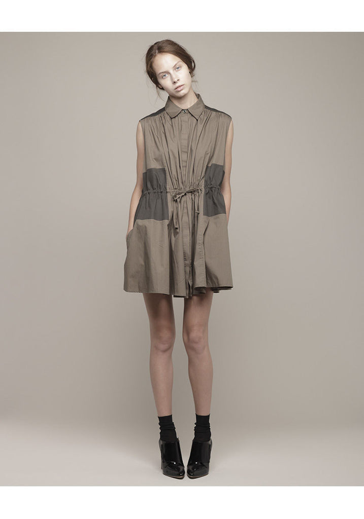 Drawstring Shirt Dress