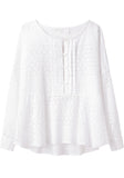 Eyelet Henley Top
