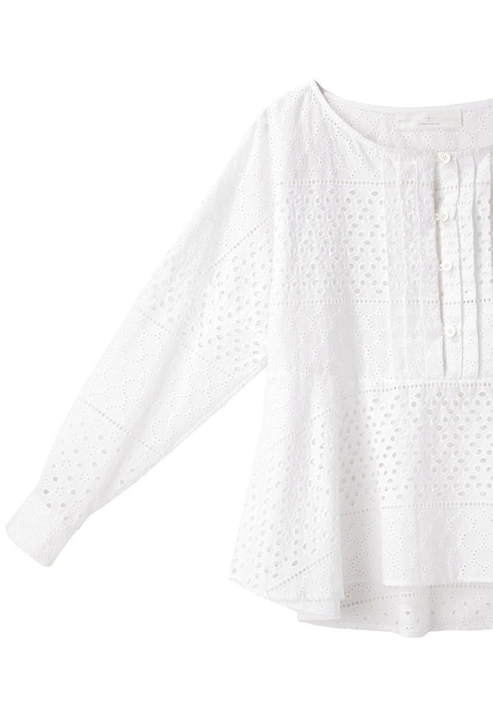 Eyelet Henley Top