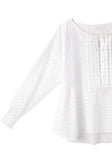 Eyelet Henley Top