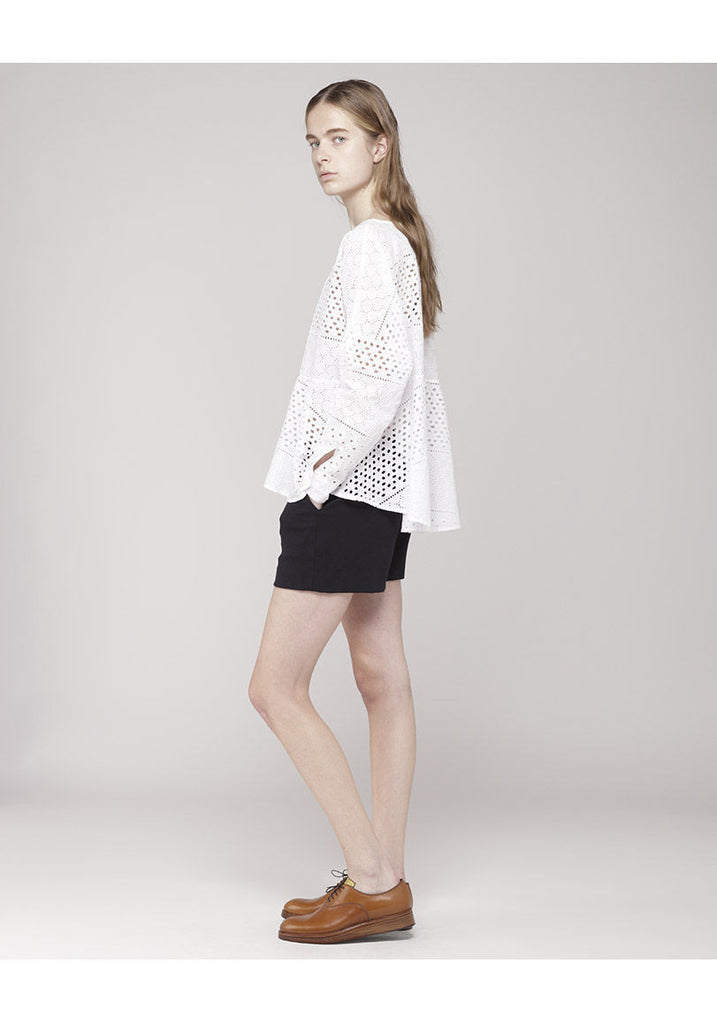 Eyelet Henley Top