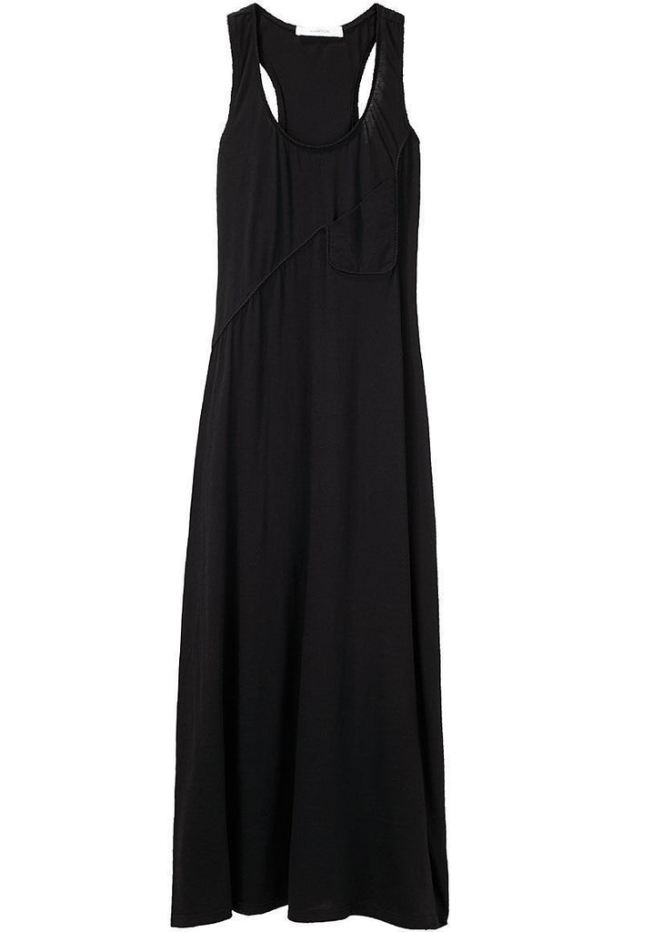 Jersey Seamed Pocket Gown