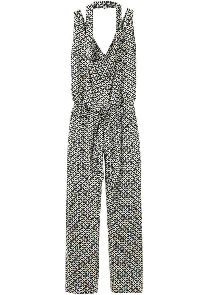 Printed Silk Jumpsuit