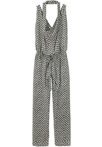 Printed Silk Jumpsuit